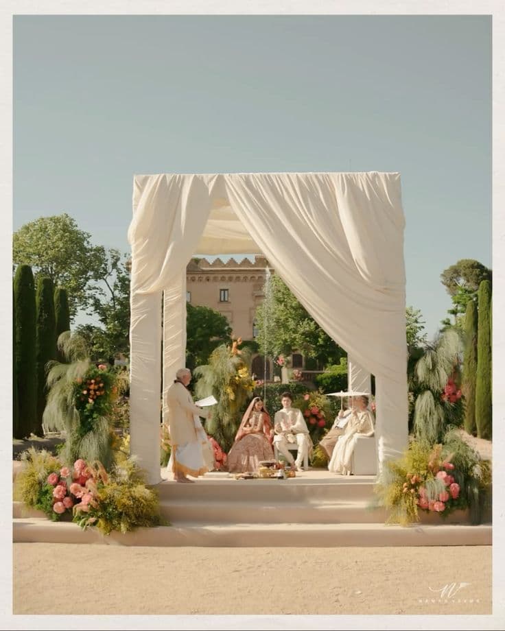 Floral mandap styling